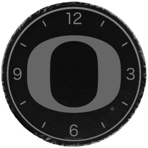 Gray Oregon Ducks 12'' Slate Clock
