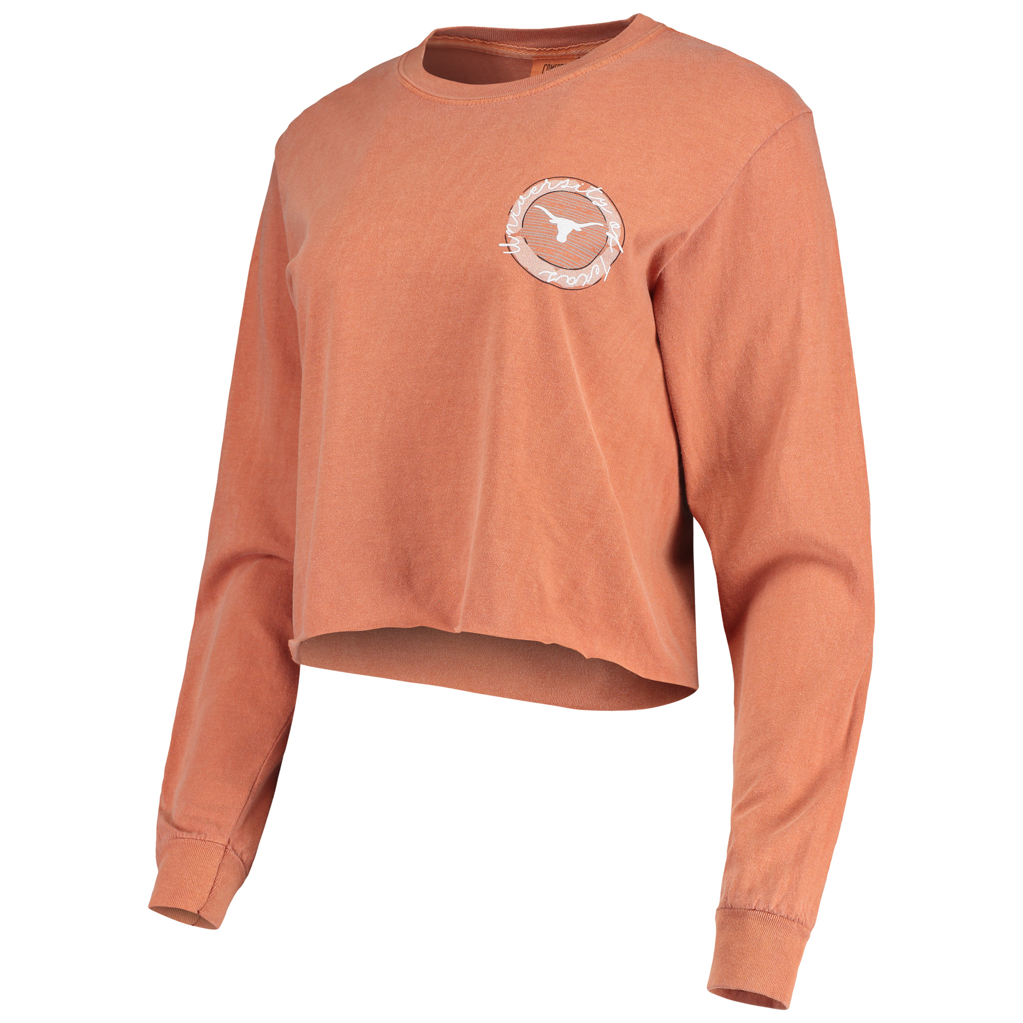 Women's Texas Orange Texas Longhorns Best Friend Crop Long Sleeve T-Shirt - Image 3