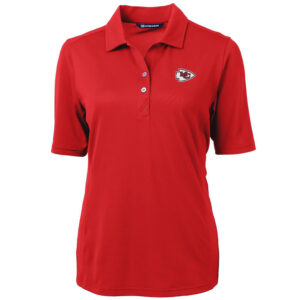 Women's Cutter & Buck Red Kansas City Chiefs Team Virtue Eco Pique Recycled Polo