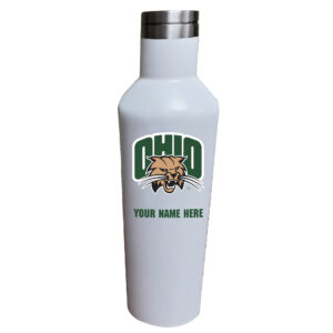 White Ohio Bobcats 17oz. Personalized Infinity Stainless Steel Water Bottle