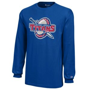 Youth Champion Blue Detroit Mercy Titans Jersey Long Sleeve T-Shirt