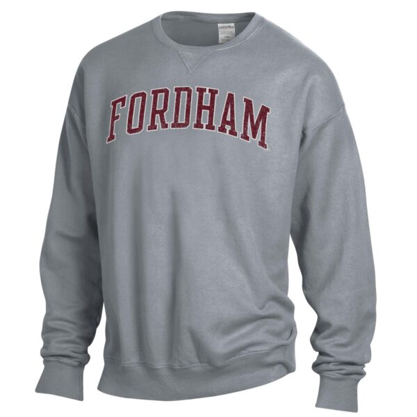 Men's ComfortWash Gray Fordham Rams Garment Dyed Fleece Crewneck Pullover Sweatshirt - Image 6