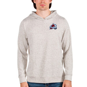 Men's Antigua Oatmeal Colorado Avalanche Team Absolute Pullover Hoodie