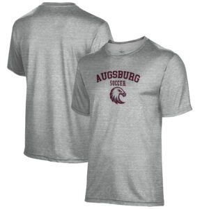 Men's Gray Augsburg University Soccer Name Drop T-Shirt