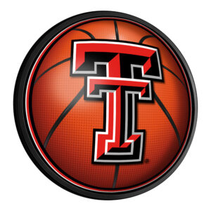 Texas Tech Red Raiders Basketball 18'' Round Slimline Illuminated Wall Sign