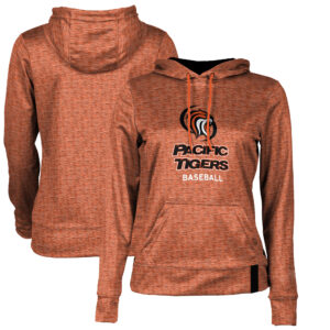 Women's Orange Pacific Tigers Baseball Pullover Hoodie