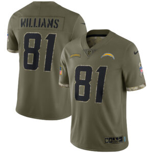Men's Nike Mike Williams Olive Los Angeles Chargers Salute To Service Limited Jersey