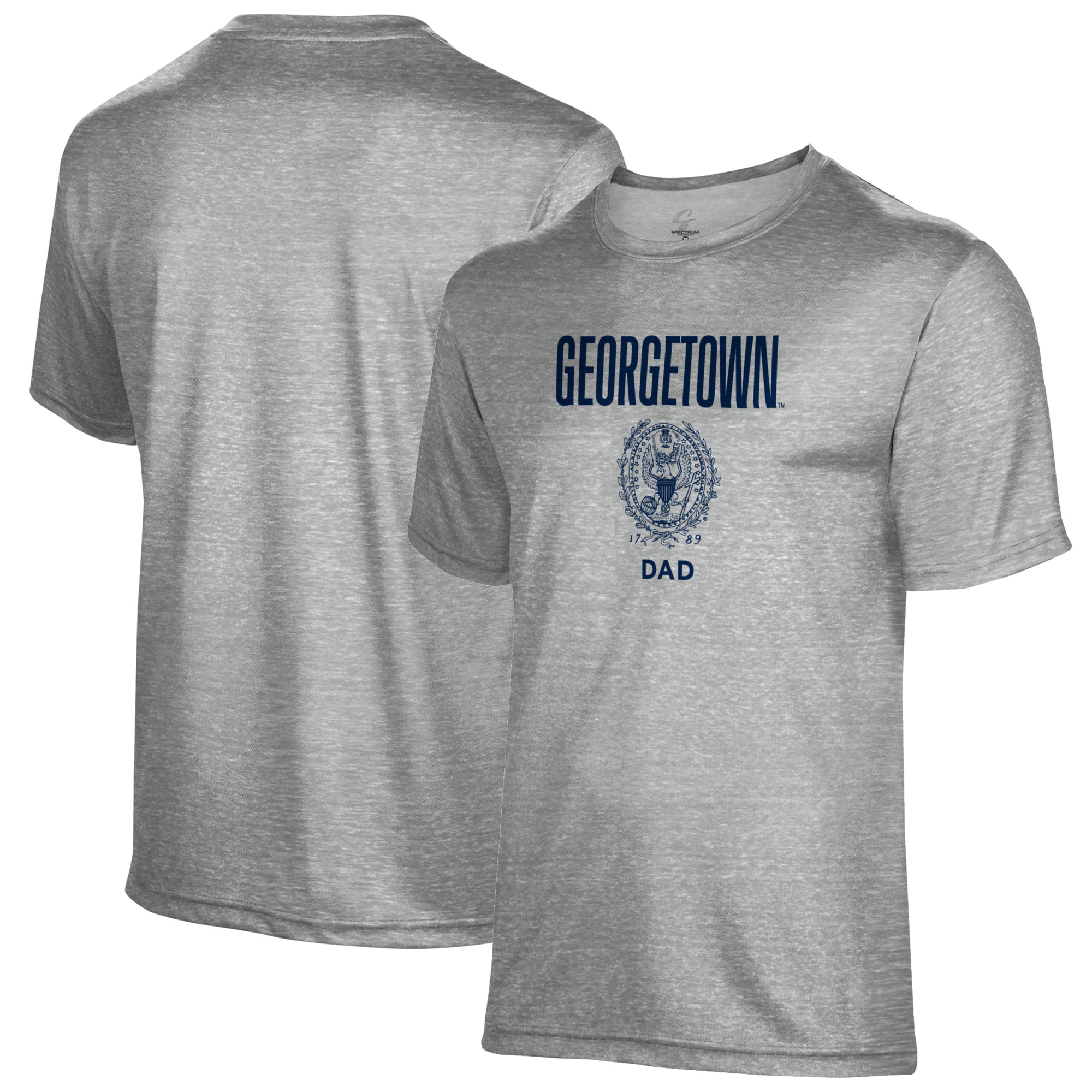 Men's Gray Georgetown Hoyas Dad Name Drop T-Shirt