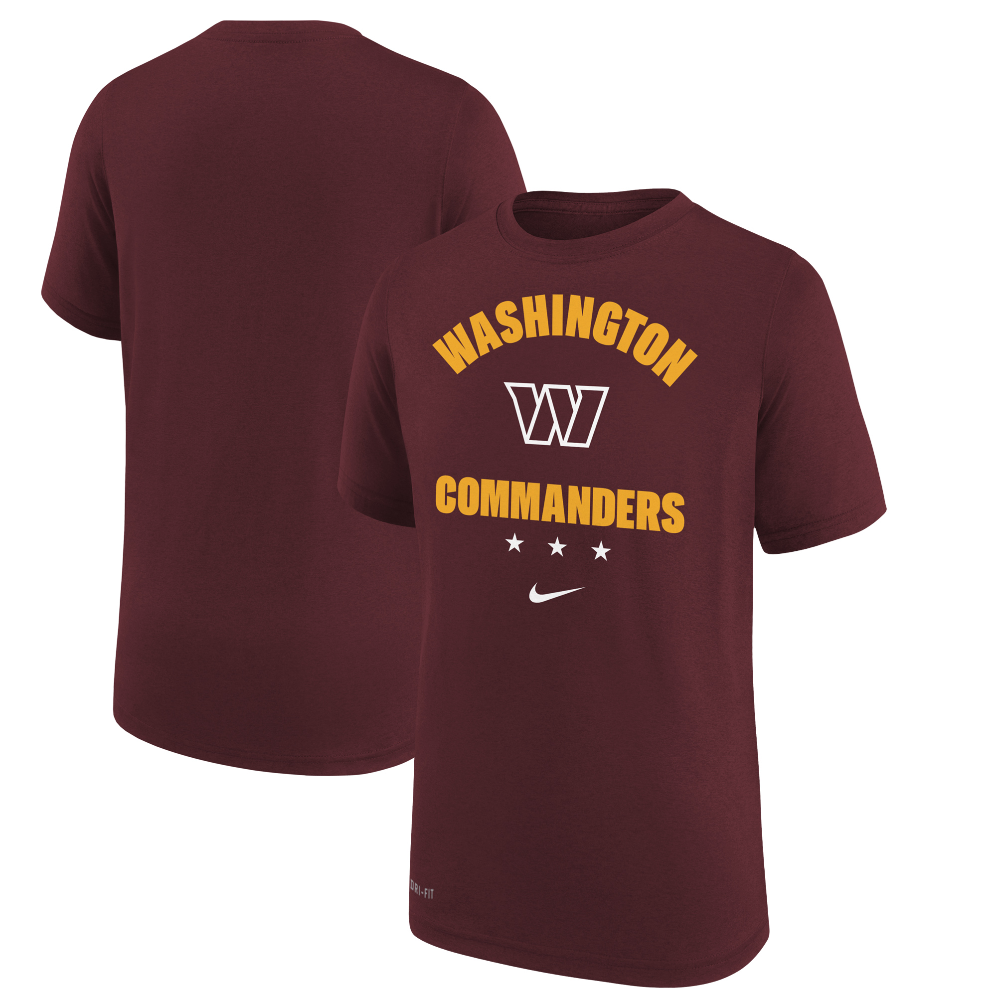 Youth Nike Burgundy Washington Commanders Team Athletic Performance T-Shirt - Image 2