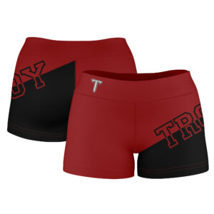 Women's Cardinal Troy University Trojans Plus Size Color Block Shorts