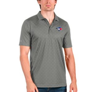 Men's Antigua Gray Toronto Blue Jays Spark Polo