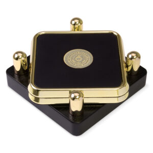 Lebanon Valley College Gold 2-Piece Square Coaster Set