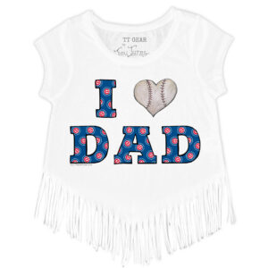 Girls Toddler Tiny Turnip Royal Kansas City Royals Sundae Helmet Fringe T-Shirt