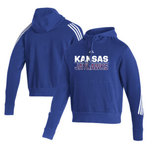 Men's adidas Royal Kansas Jayhawks Fashion Pullover Hoodie