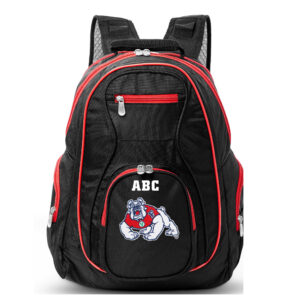 MOJO Black Fresno State Bulldogs Personalized Premium Color Trim Backpack