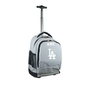 MOJO Gray Los Angeles Dodgers 19'' Personalized Premium Wheeled Backpack