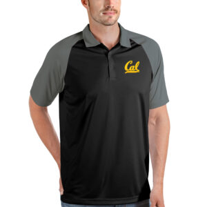 Men's Antigua Black/Steel Cal Bears Nova Polo