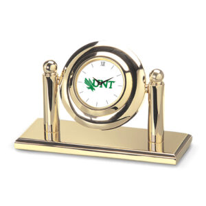 Gold North Texas Mean Green Team Logo Arcade Desk Clock