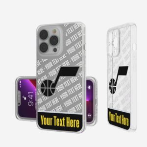 Utah Jazz Personalized Tilt Design iPhone Clear Case