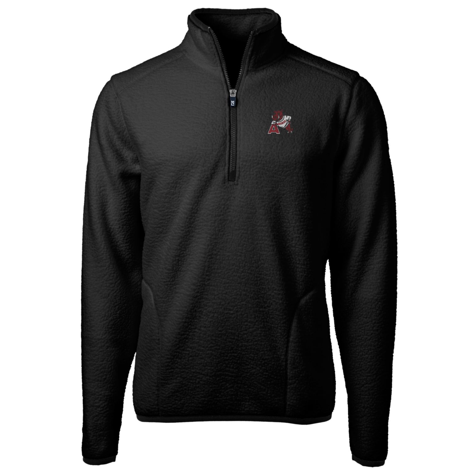 Men's Cutter & Buck Black Arkansas Razorbacks Vault Cascade Eco Sherpa Fleece Big & Tall Quarter-Zip Top - Image 6