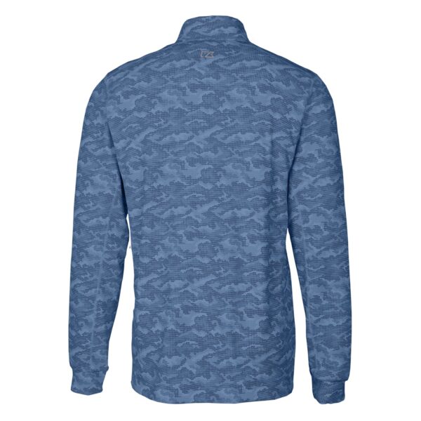 Men's Cutter & Buck Navy Houston Oilers Throwback Logo Big & Tall Traverse Camo Print Stretch Quarter-Zip Pullover Top - Image 7