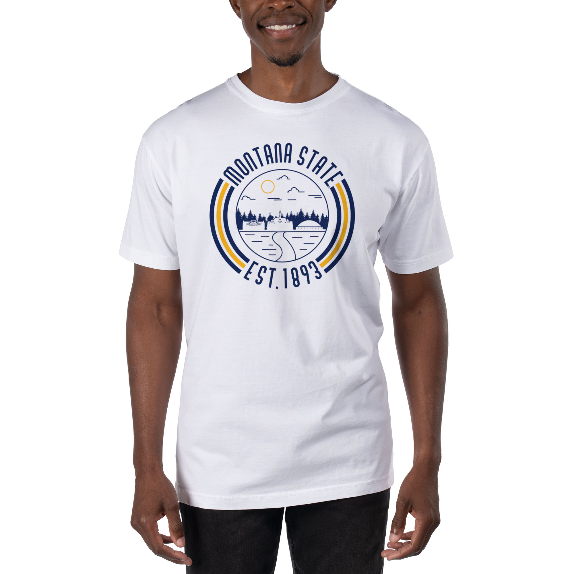 Men's Uscape Apparel White Montana State Bobcats T-Shirt
