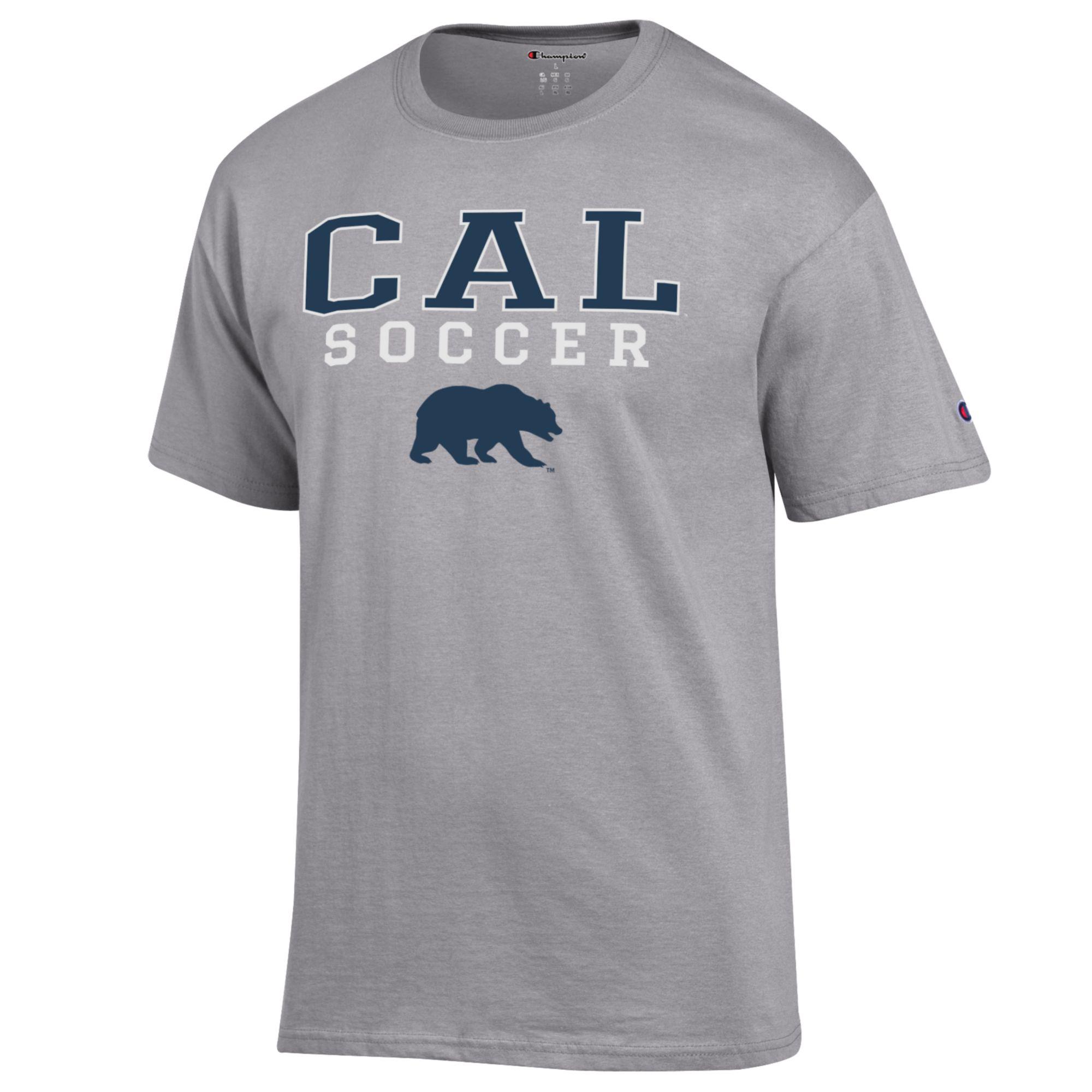 Men's Champion Gray Cal Bears Soccer Stack Logo T-Shirt - Image 6
