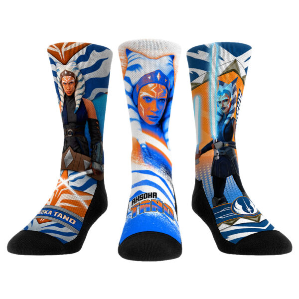 Unisex Rock Em Socks Ahsoka Tano Star Wars Three-Pack Crew Socks Set
