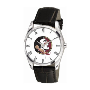 Women's Florida State Seminoles Berkeley Black Leather Watch