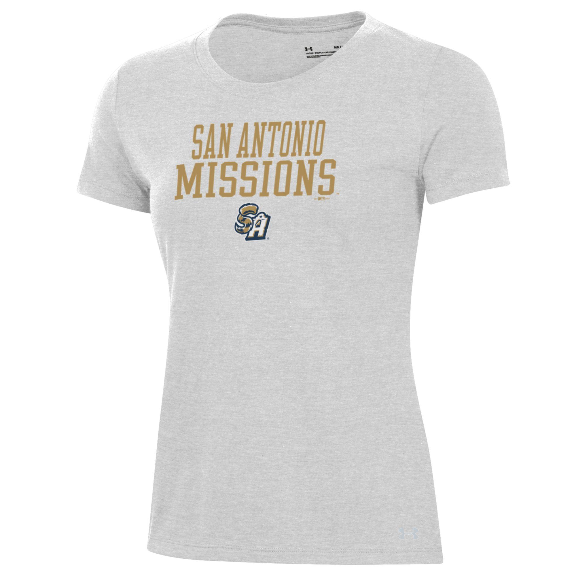Women's Under Armour Gray San Antonio Missions Performance T-Shirt - Image 3
