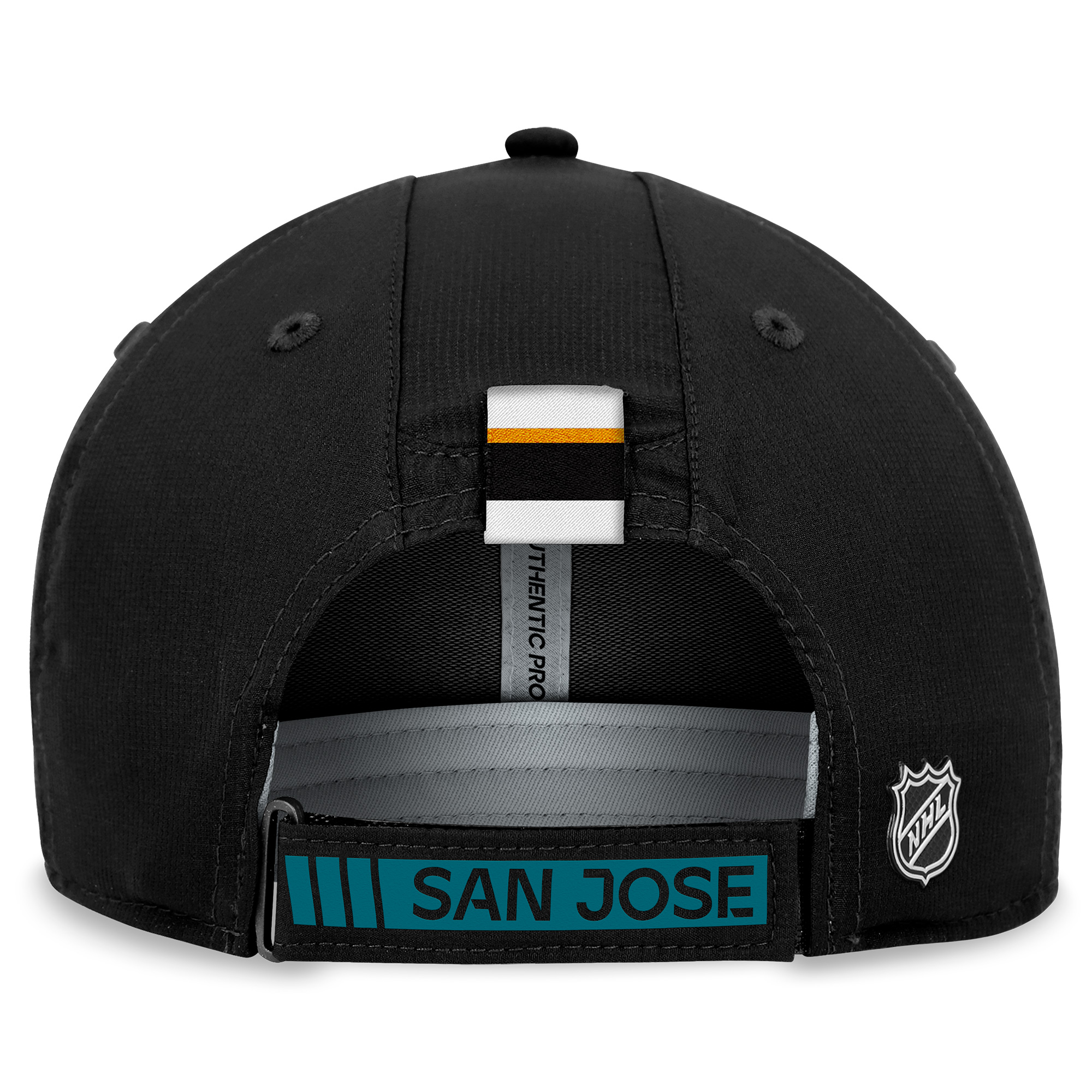 Men's Fanatics Black San Jose Sharks Authentic Pro Rink Adjustable Hat - Image 9
