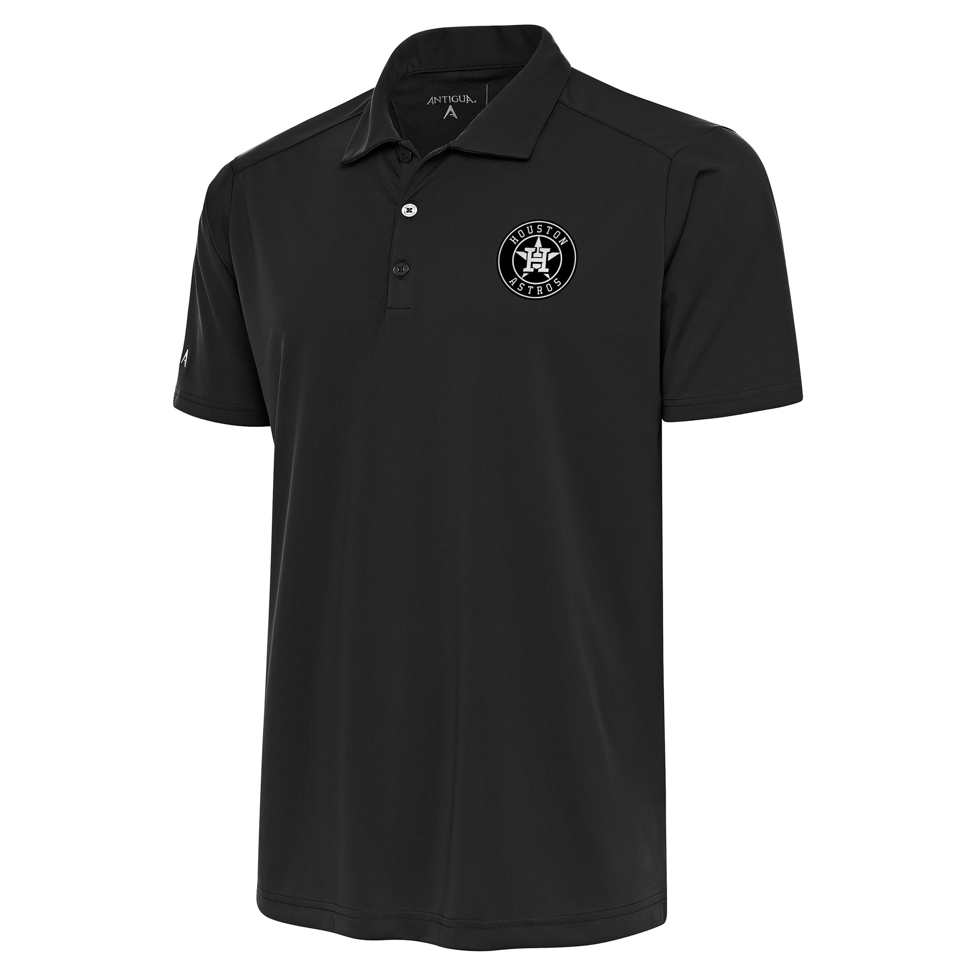 Men's Antigua Charcoal Houston Astros Big & Tall Metallic Tribute Polo
