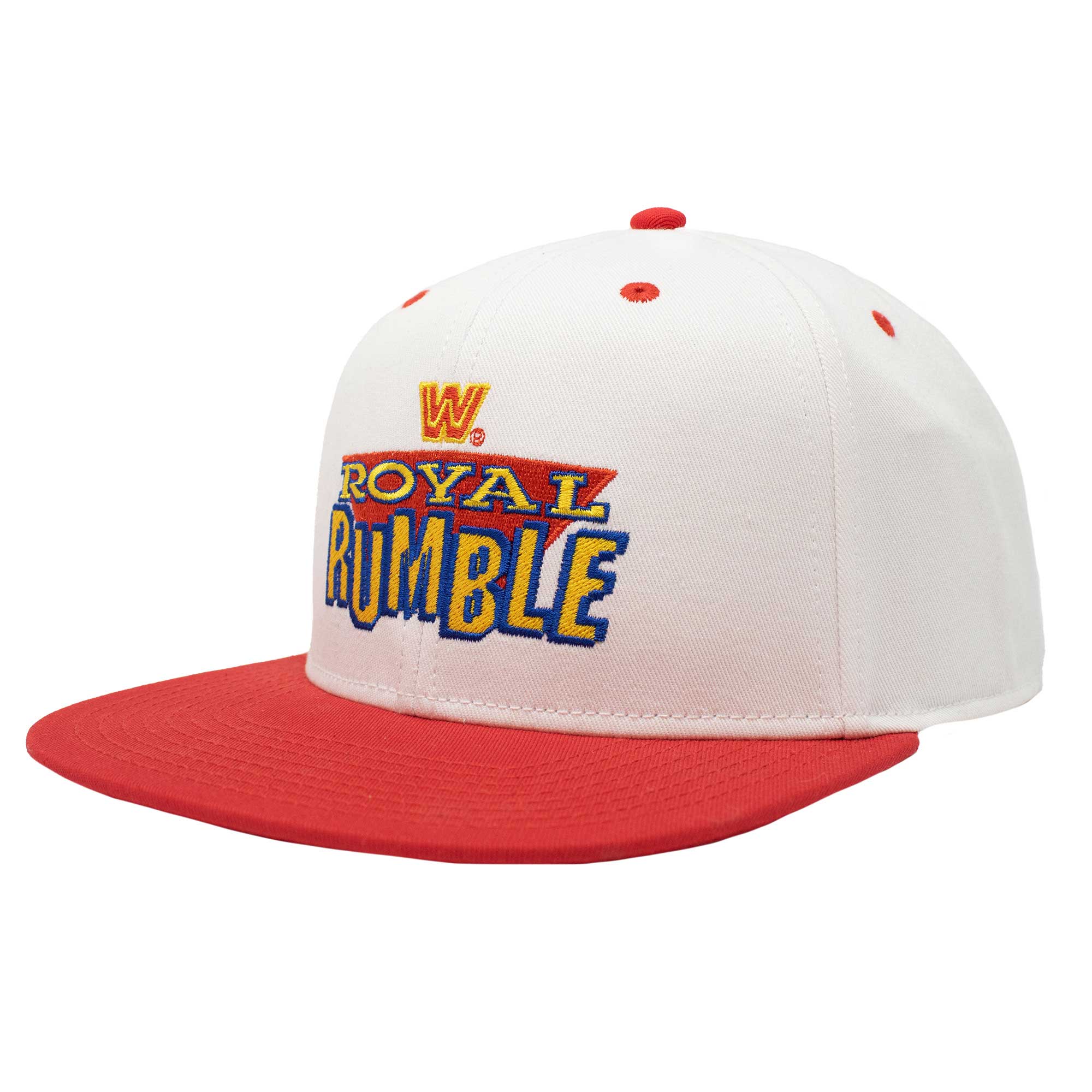 Men's Ripple Junction White/Red Royal Rumble Vintage Snapback Hat