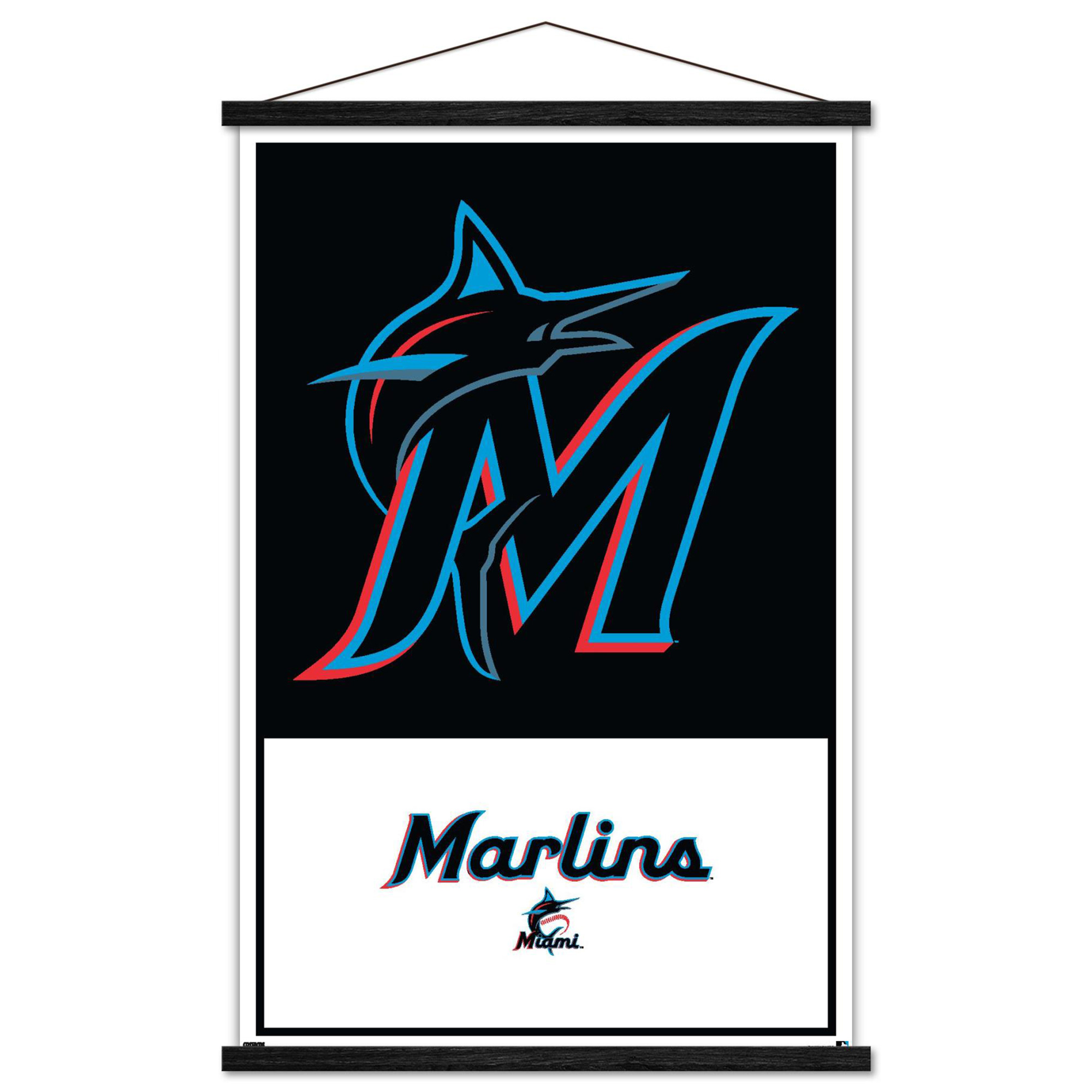 Miami Marlins 24" x 34.75" Magnetic Framed Logo Poster - Image 8
