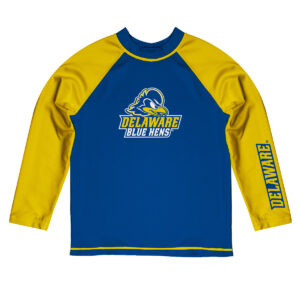 Toddler Vive La Fete  Royal/Gold Delaware Fightin' Blue Hens Solid Contrast Contrast Rash Guard