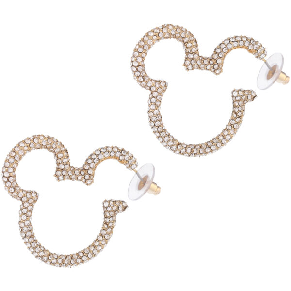 Women's BaubleBar  Mickey Mouse Pavé Essential Hoop Earrings