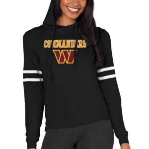 Women's Concepts Sport  Black Washington Commanders Marathon Lightweight Lounge Pullover Hoodie
