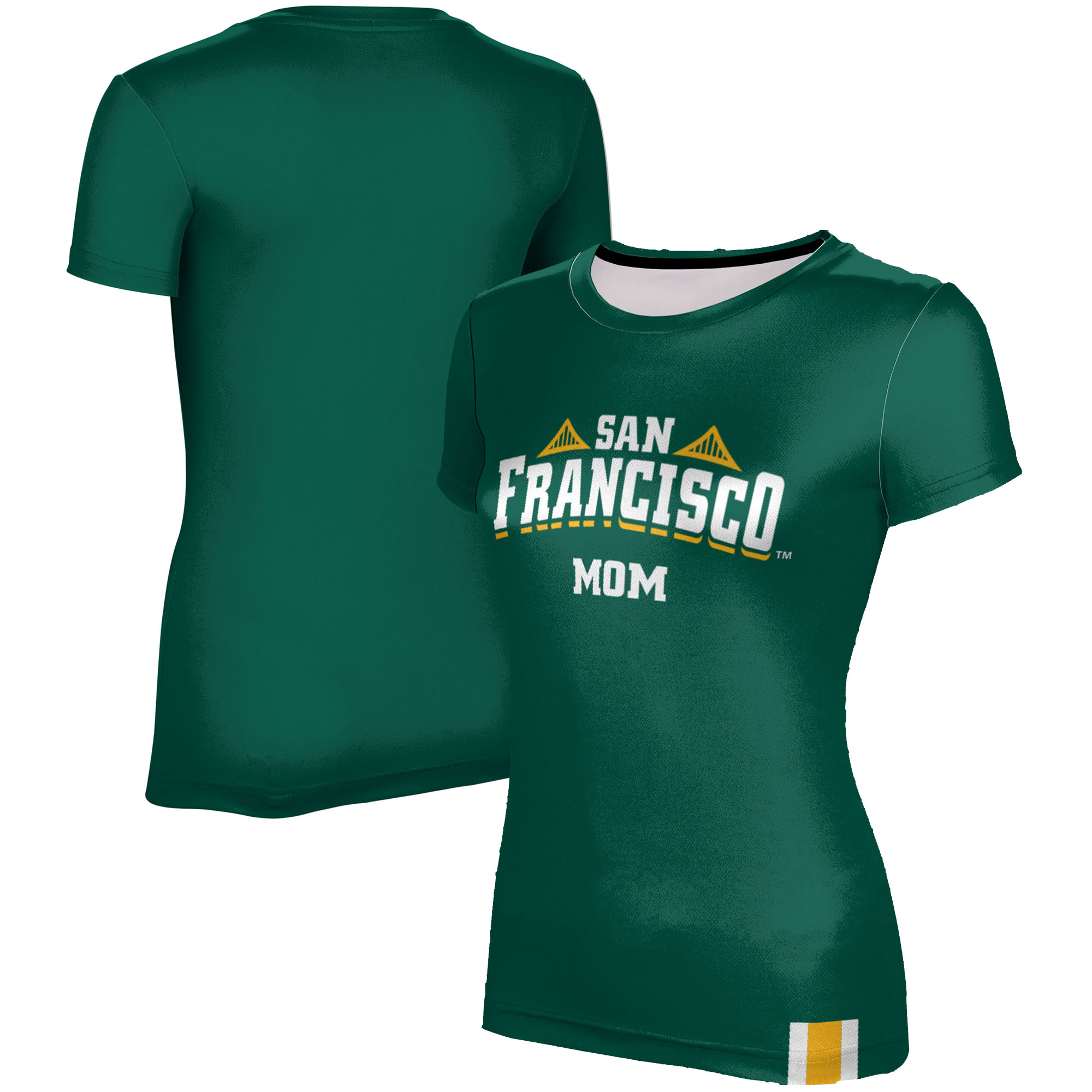 Women's ProSphere Green San Francisco Dons Mom Logo T-Shirt - Image 5