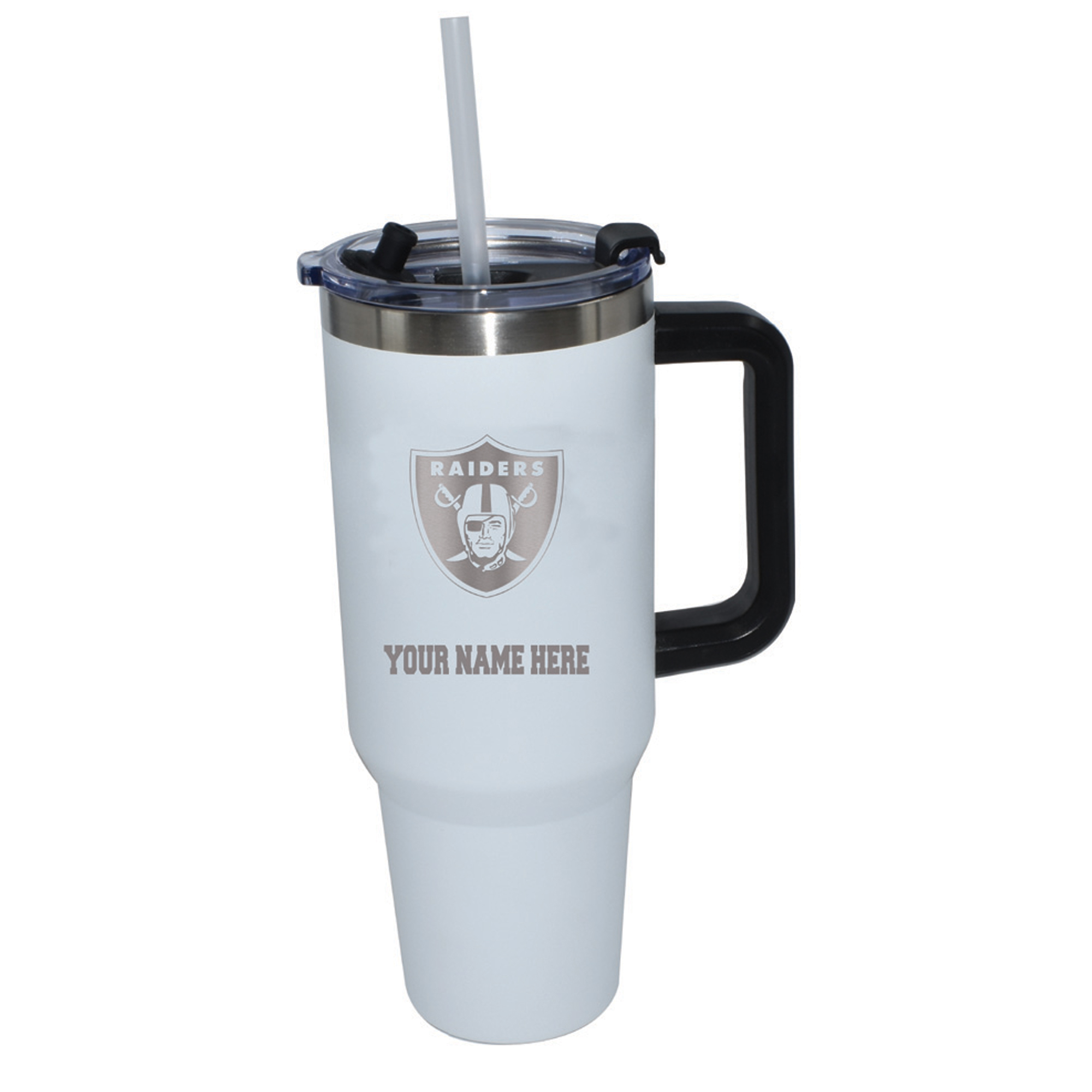The Memory Company Las Vegas Raiders Personalized White 40oz. Colossal Tumbler