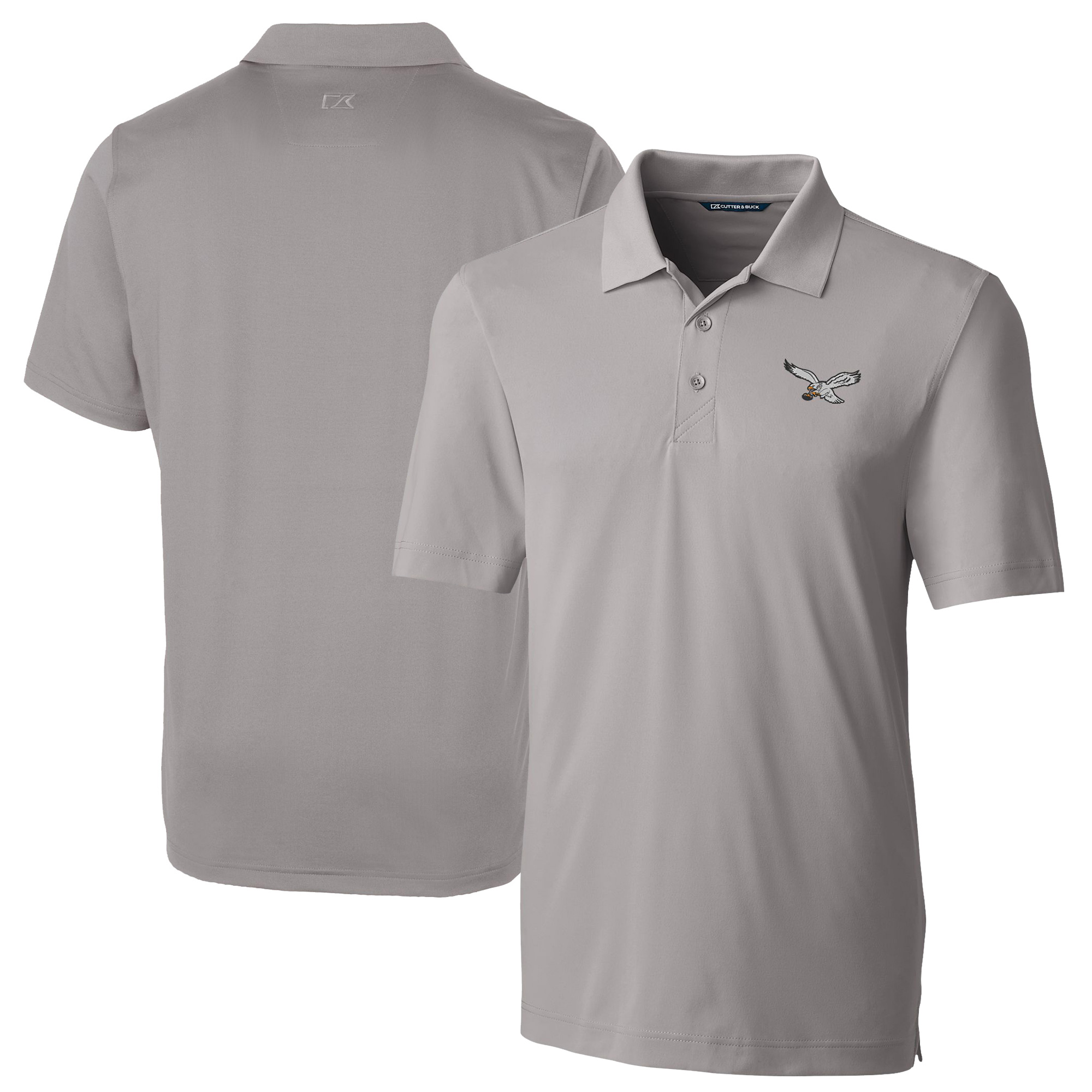 Men's Cutter & Buck Silver Philadelphia Eagles Forge Stretch Polo - Image 2