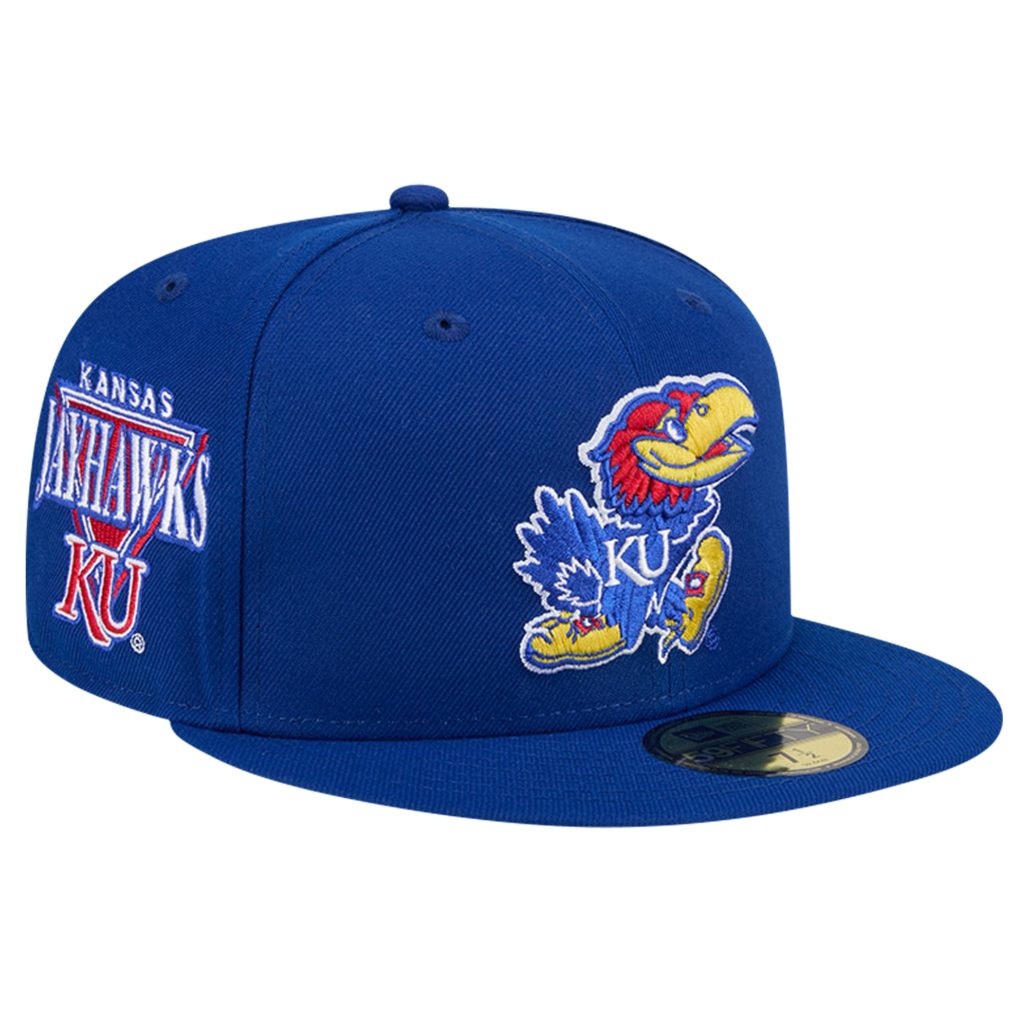 Men's New Era Royal Kansas Jayhawks Throwback 59FIFTY Fitted Hat
