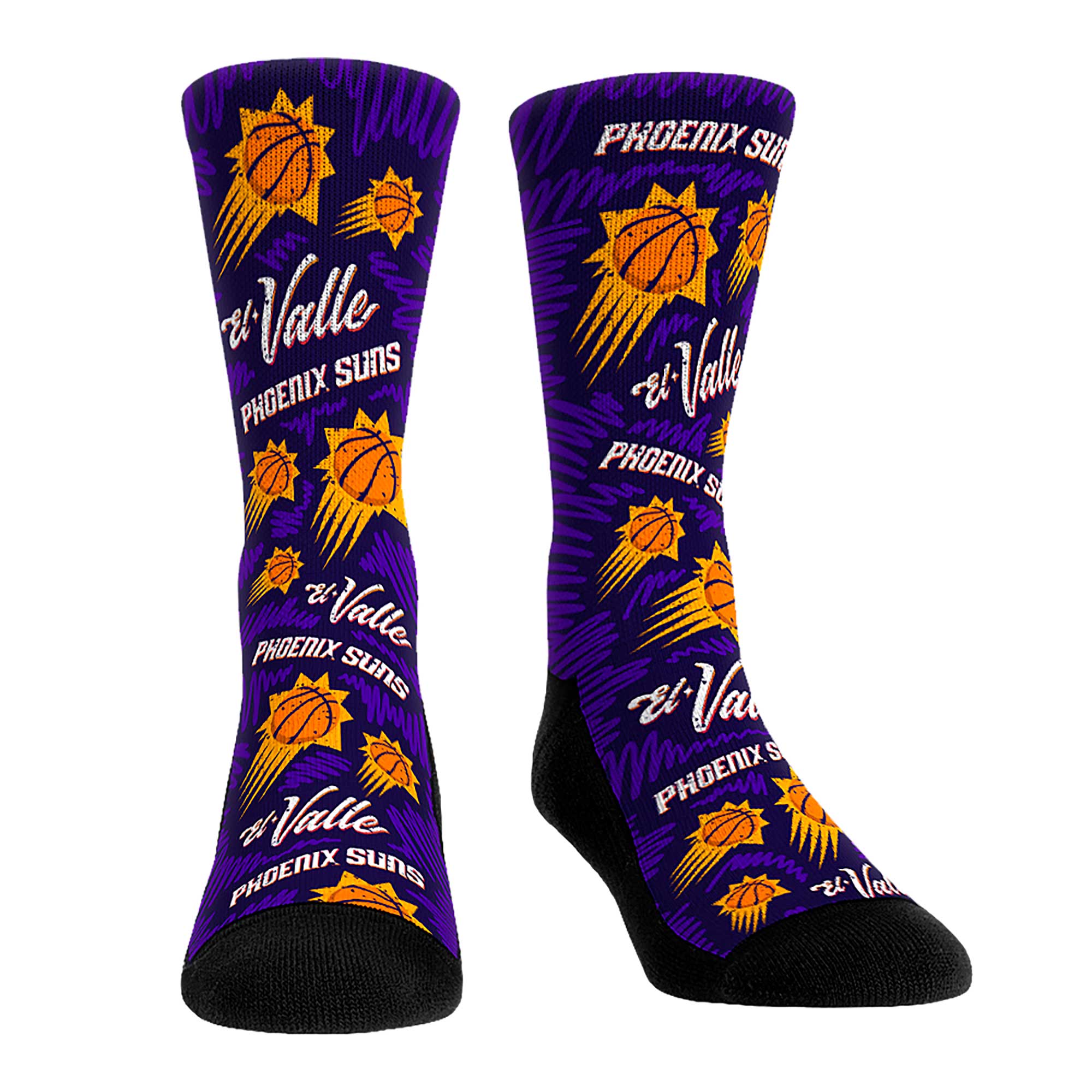 Unisex Rock Em Socks Phoenix Suns 2023/24 City Edition Three-Pack Crew Socks Set - Image 5