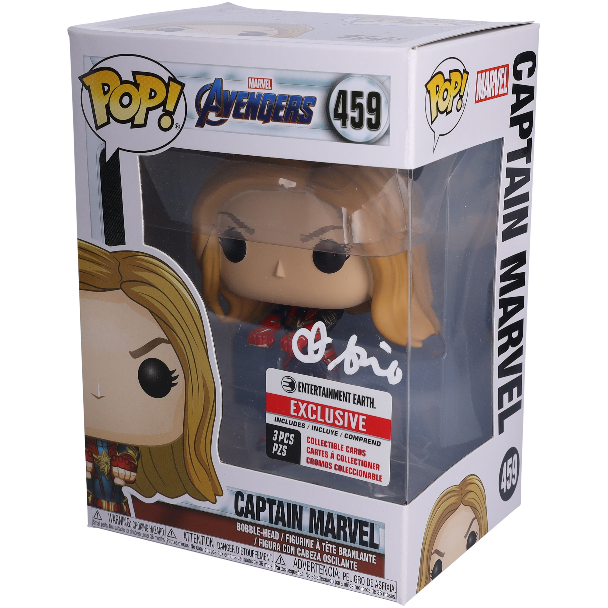 Brie Larson Avengers: Endgame Autographed Captain Marvel #459 Funko Pop! Vinyl Figure - Image 2