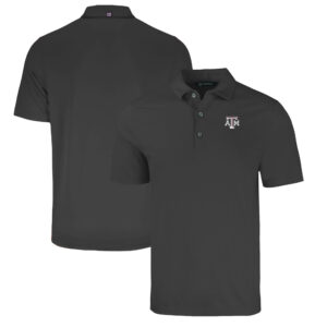 Men's Cutter & Buck Heather Black Texas A&M Aggies Big & Tall Forge Eco Stretch Recycled Polo