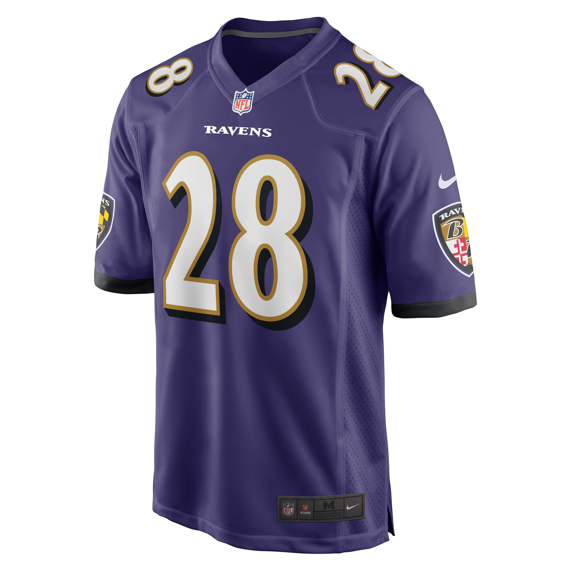 Men's Nike Trayvon Mullen Jr. Purple Baltimore Ravens Team Game Jersey - Image 6