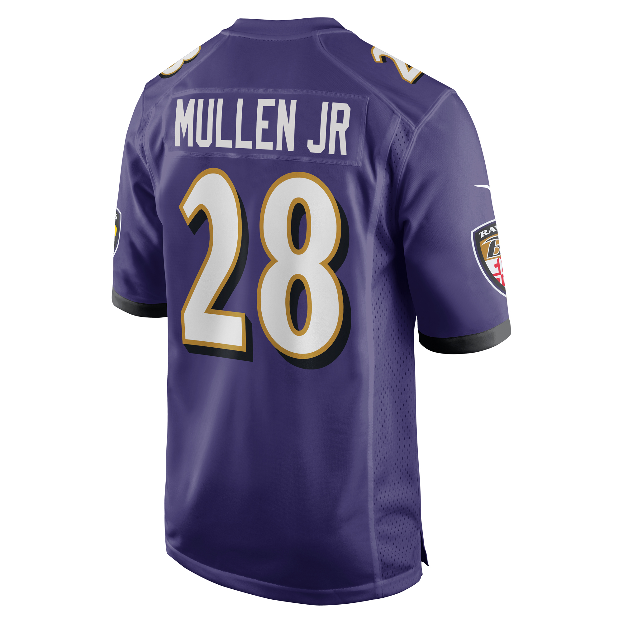 Men's Nike Trayvon Mullen Jr. Purple Baltimore Ravens Team Game Jersey - Image 7