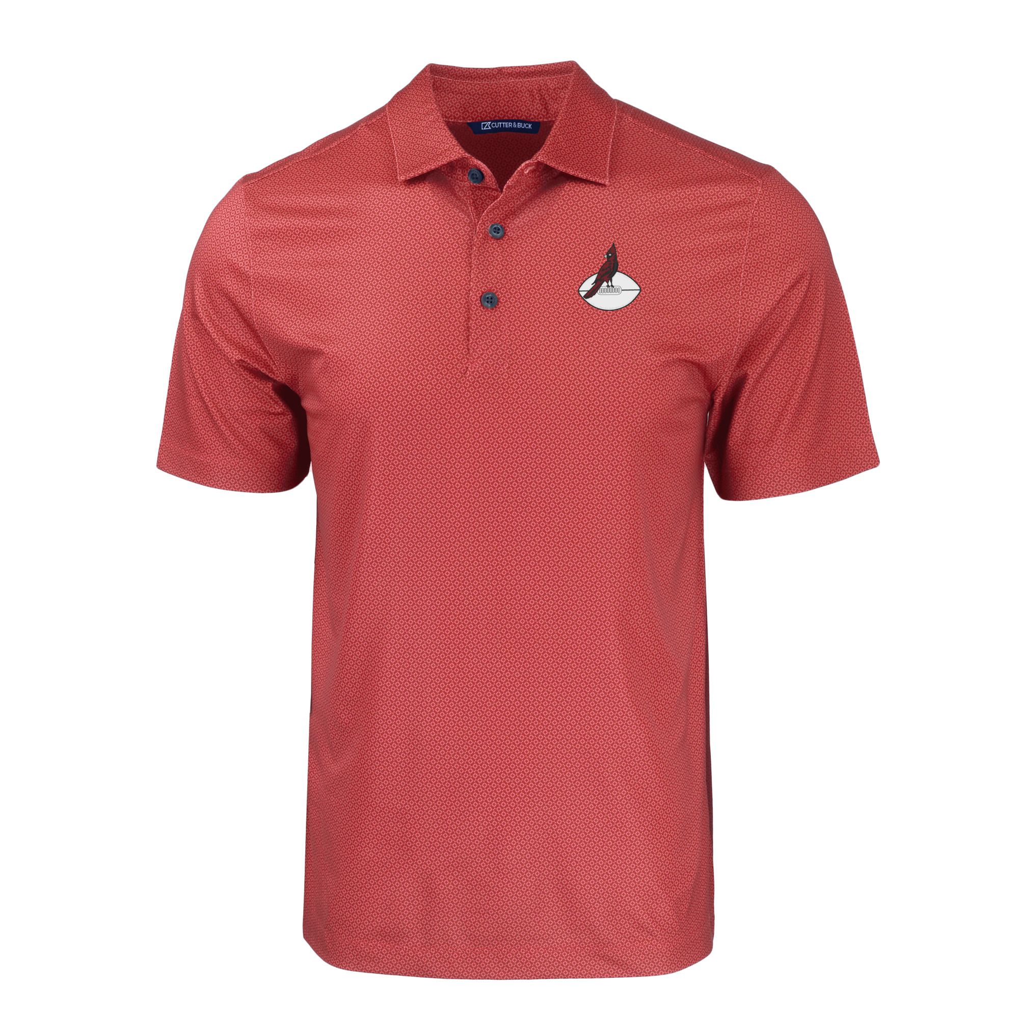 Men's Cutter & Buck Cardinal Arizona Cardinals Throwback Big & Tall Pike Eco Tonal Geo Print Stretch Recycled Polo - Image 6