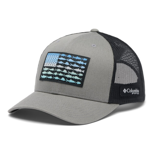 Men's Columbia Graphite Fish Flag Trucker Adjustable Hat - Image 4