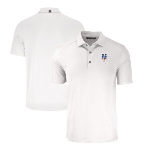 Men's Cutter & Buck  White New York Mets Stars & Stripes Forge Eco Stretch Recycled Polo