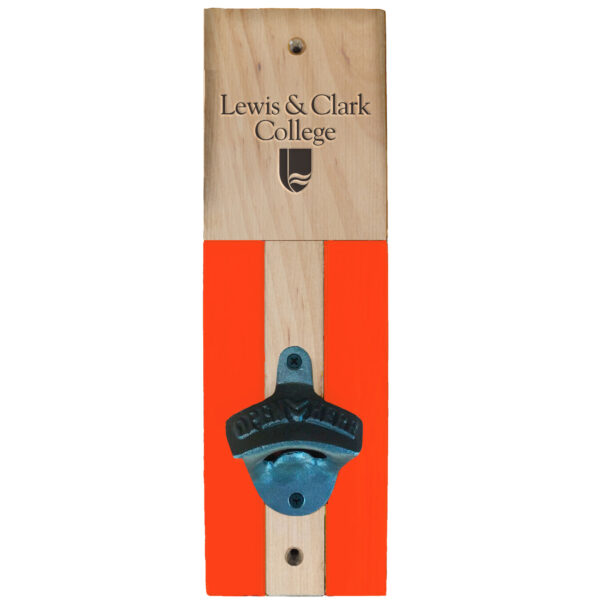 Orange Lewis & Clark College Pioneers 3.5" x 11.5" Wall Mounted Bottle Opener